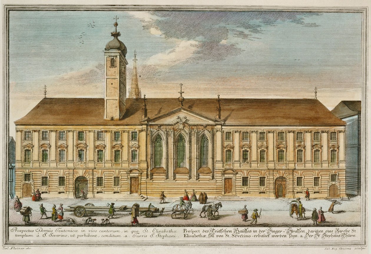 Casa da Ordem dos Cavaleiros Teutónicos em Viena ... de Salomon (after) Kleiner