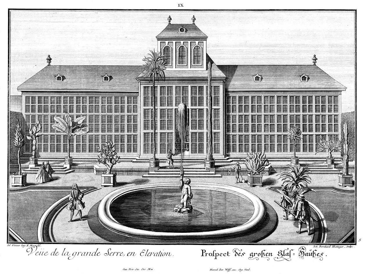 Perspectiva da grande casa de vidro de Salomon Kleiner