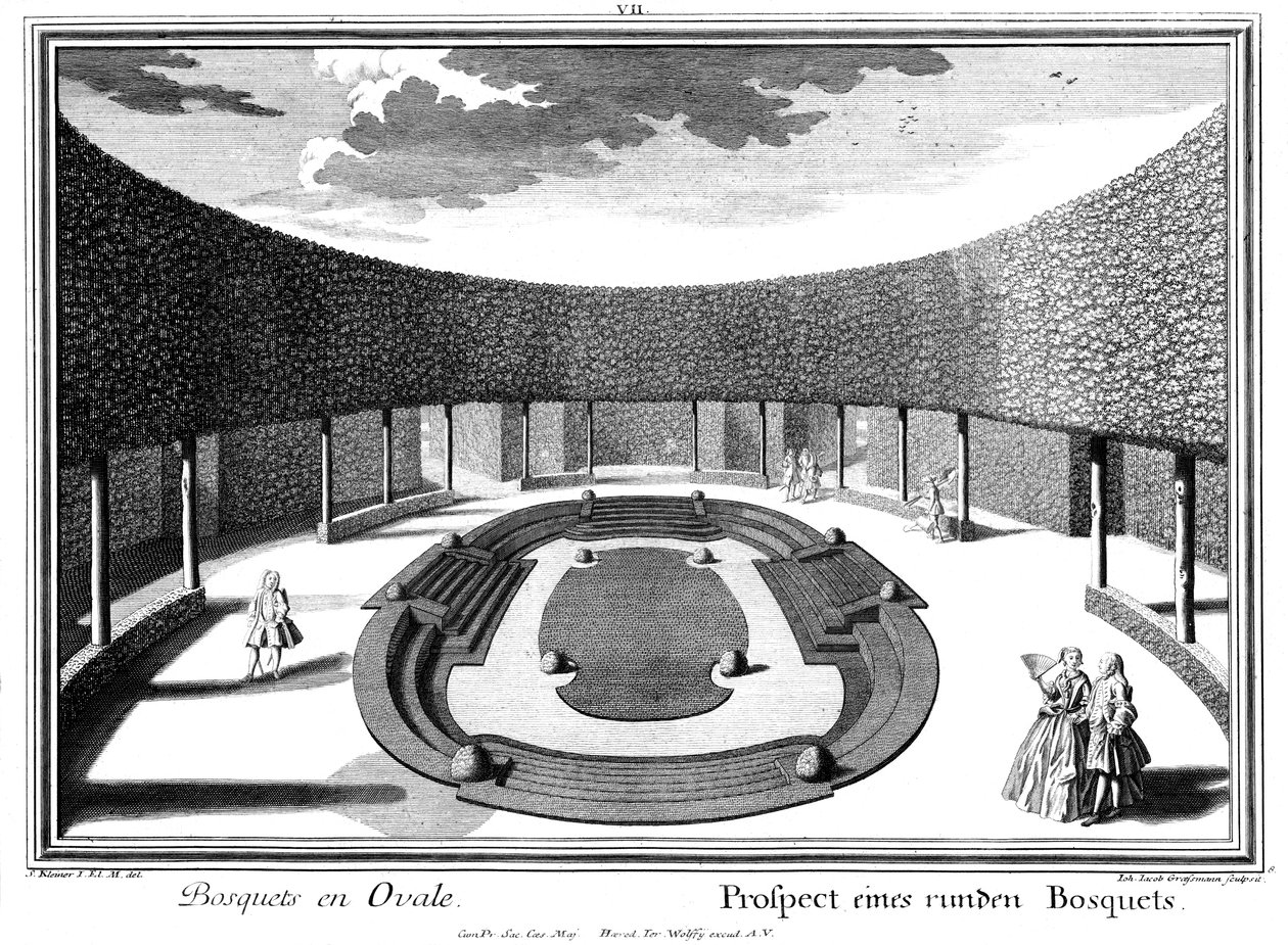 Prospecto de um bosquet redondo de Salomon Kleiner