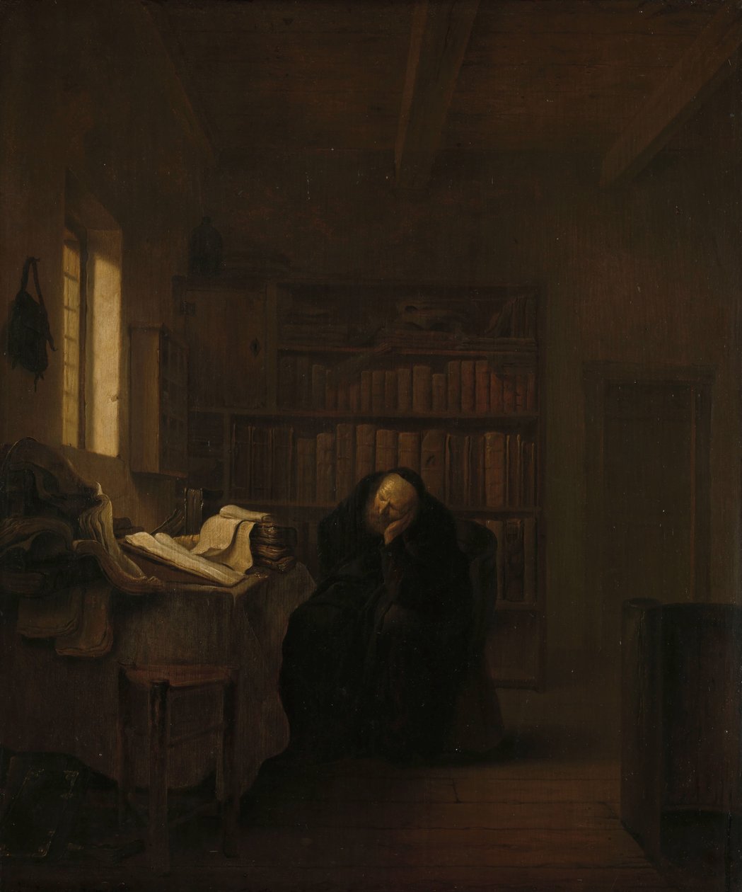 Um Bolseiro no seu Estudo de Salomon Koninck
