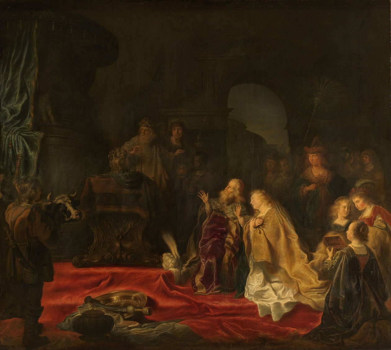 A Idolatria do Rei Salomão de Salomon Koninck