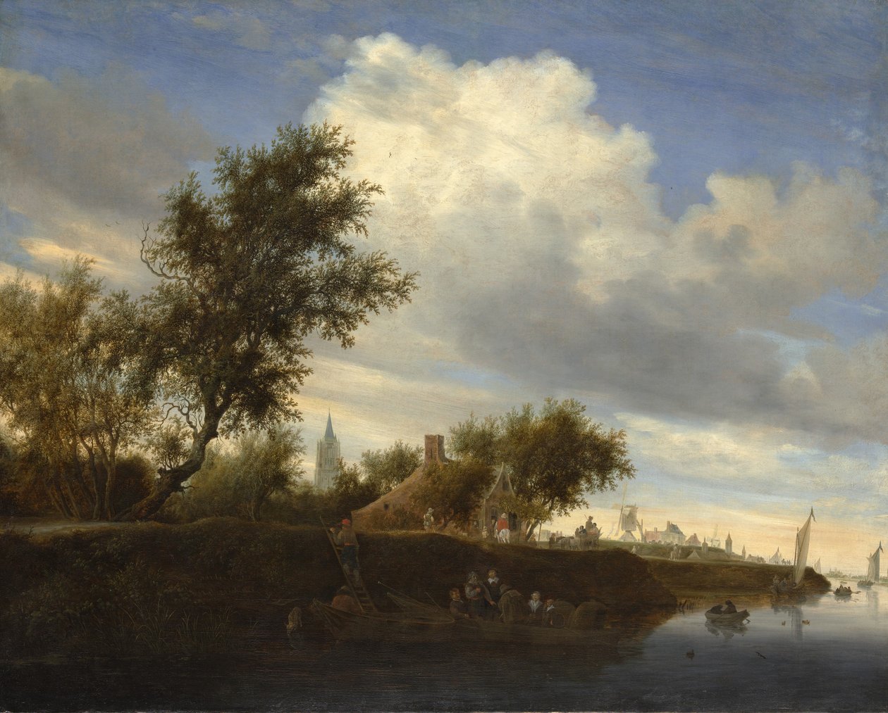 Balsa perto de Gorinchem, 1646. de Salomon Ruysdael