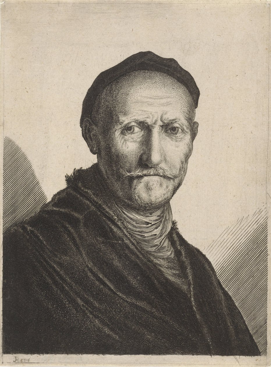 Retrato de um homem idoso com uma boina na cabeça de Salomon Savery