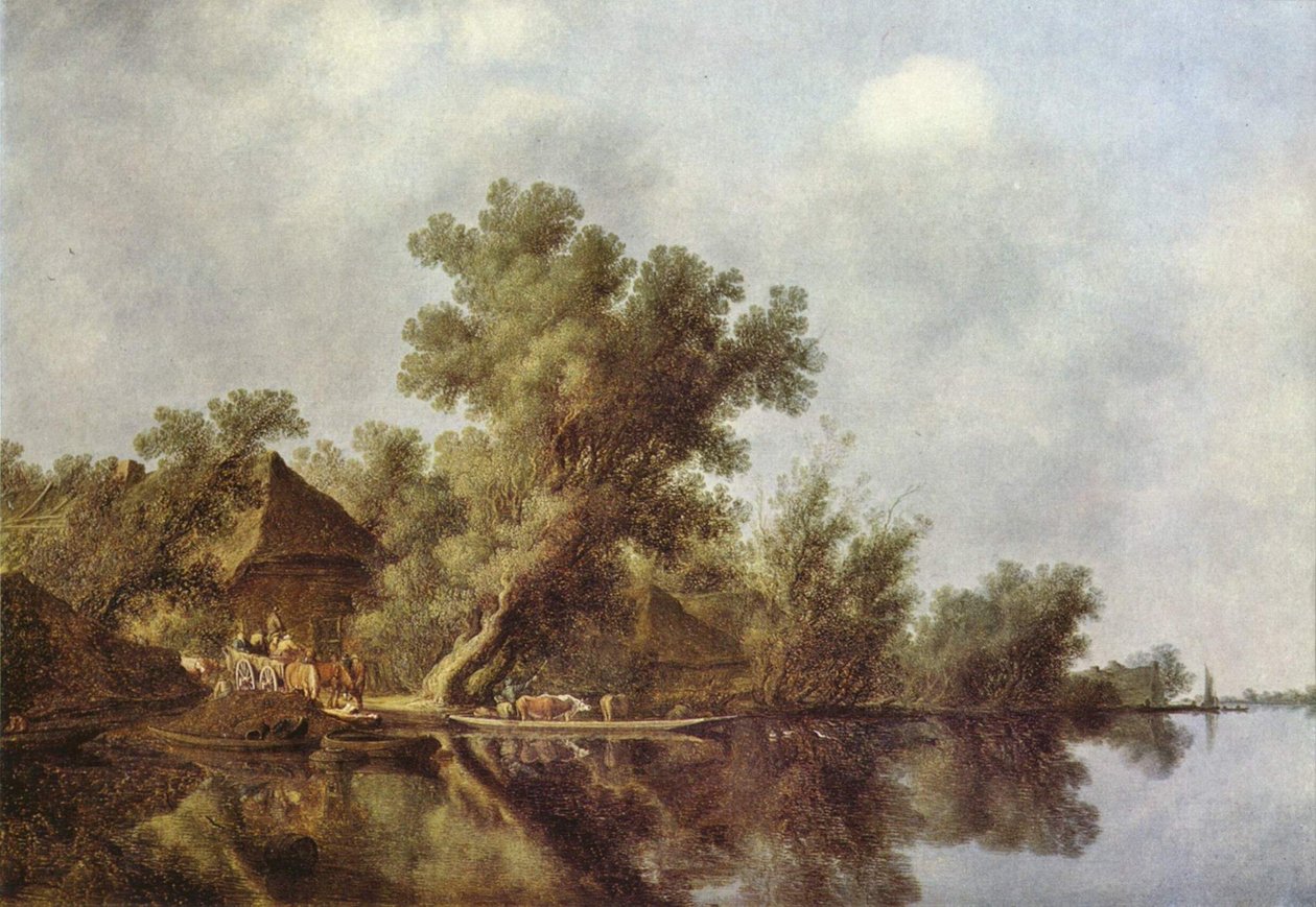 Paisagem fluvial de Salomon van Ruysdael