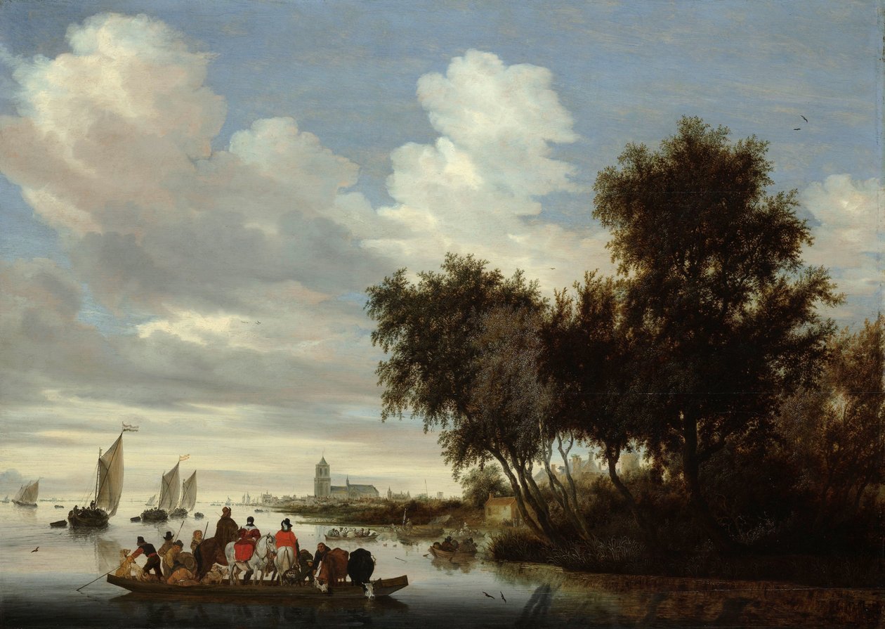 Paisagem do rio com Ferry
Paisagem fluvial com um ferry de Salomon van Ruysdael