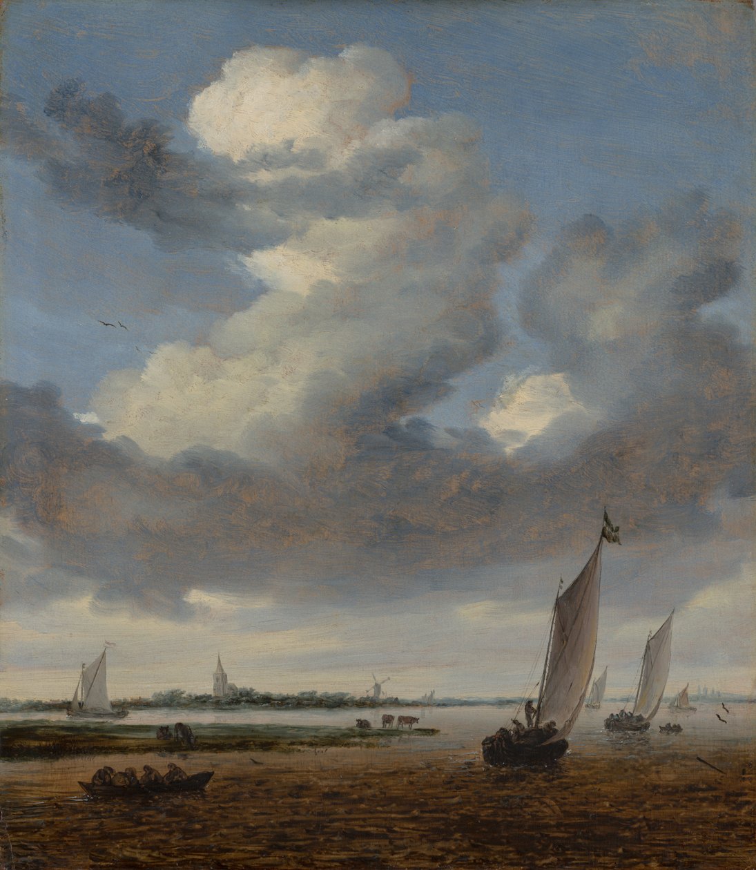 Vista de Beverwijk a partir do Wijkermeer de Salomon van Ruysdael