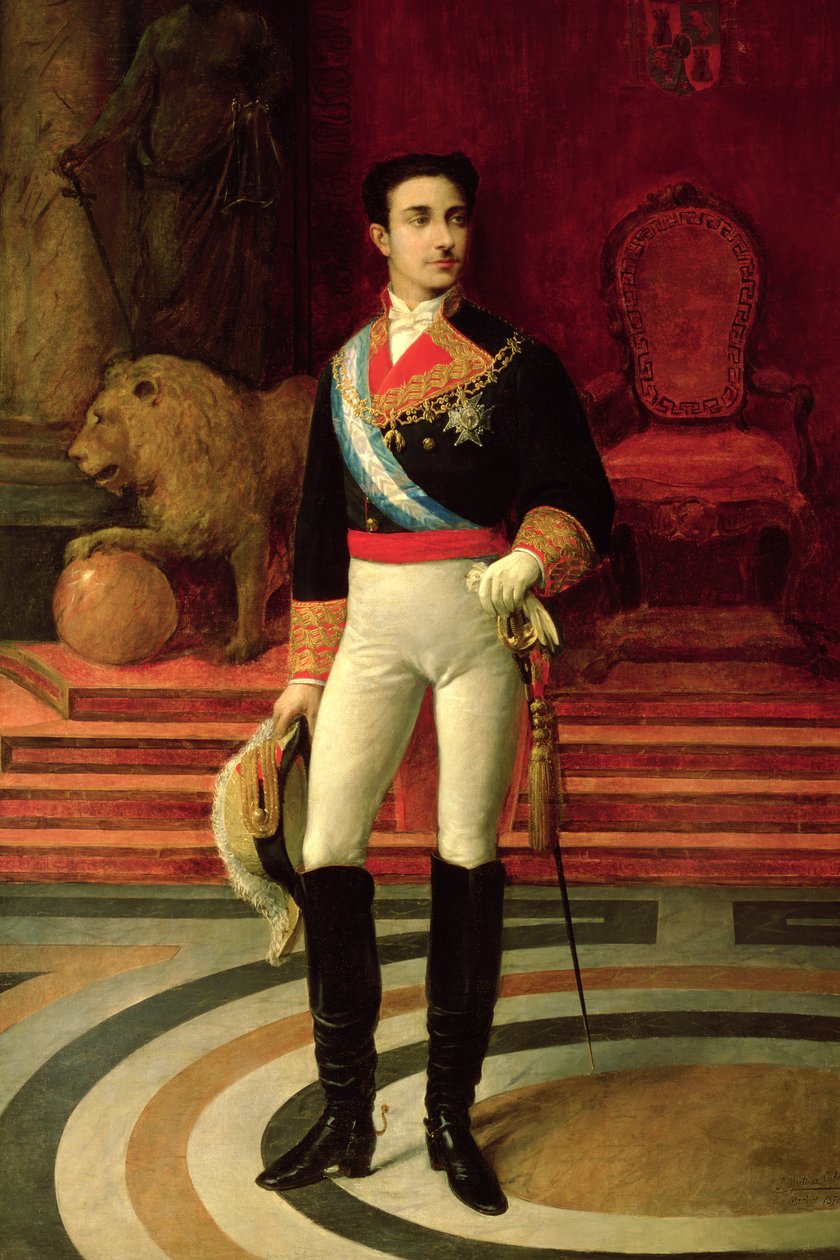 Retrato de Alfonso XII (1857-1885) 1876 de Salvador Martinez Cubells