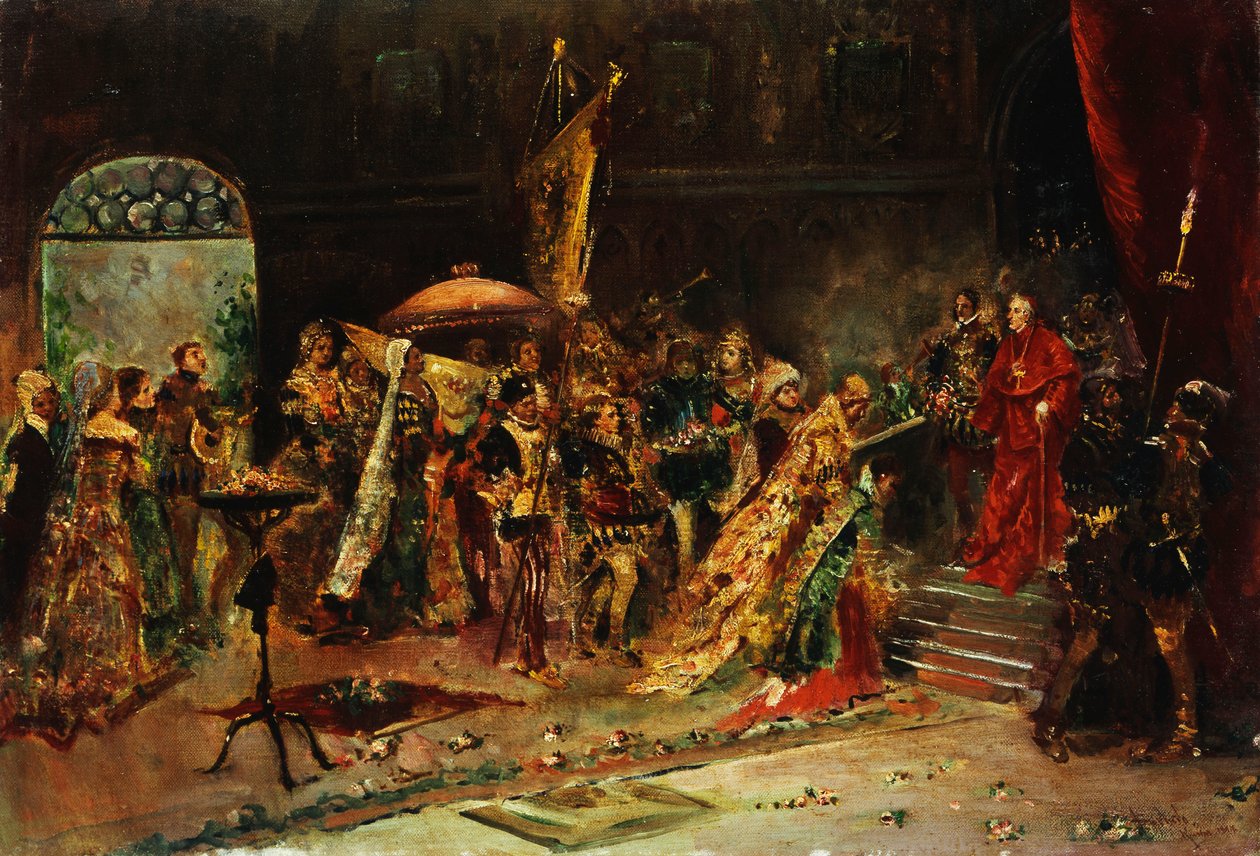 Apresentação ao Cardeal, 1877 de Salvador Sanchez Barbudo