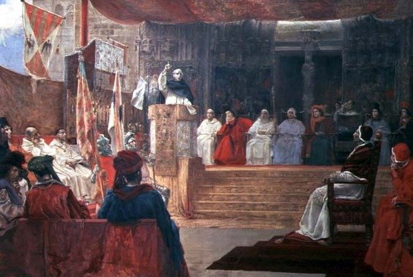 O Compromisso de Caspe em 1412 (óleo sobre tela) de Salvador Viniegra y Lasso de la Vega