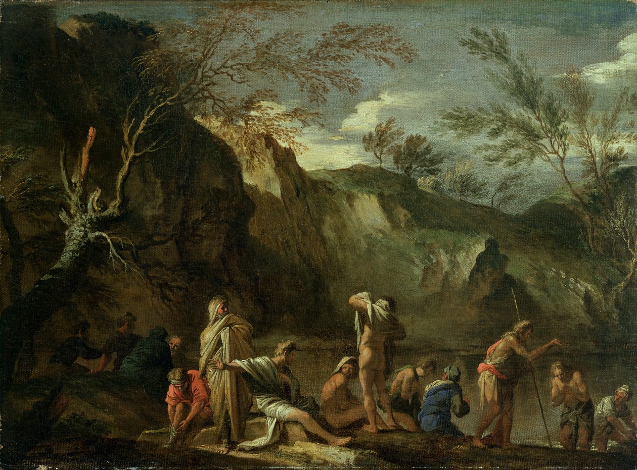 O batismo de Cristo de Salvator Rosa