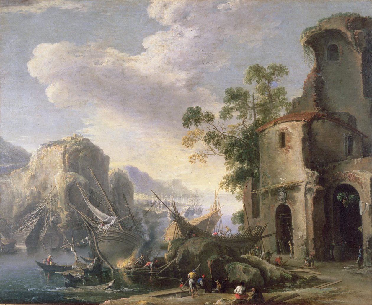 Vista, de, um, baía de Salvator Rosa