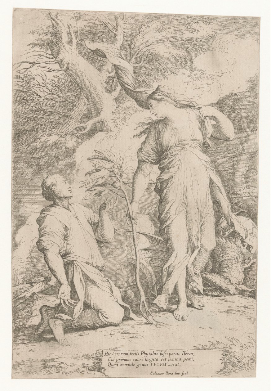 Ceres e Phytalus de Salvator Rosa