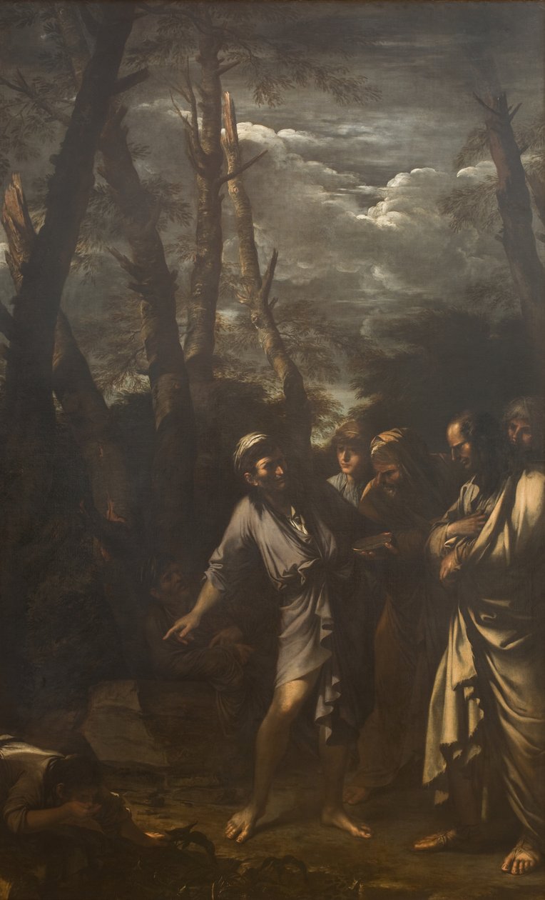 Diógenes jogando fora seu copo de Salvator Rosa
