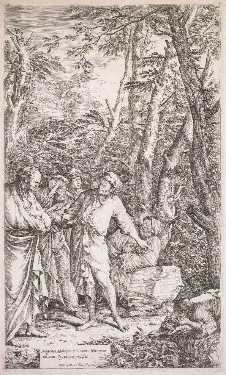 Diógenes e sua Taça de Salvator Rosa