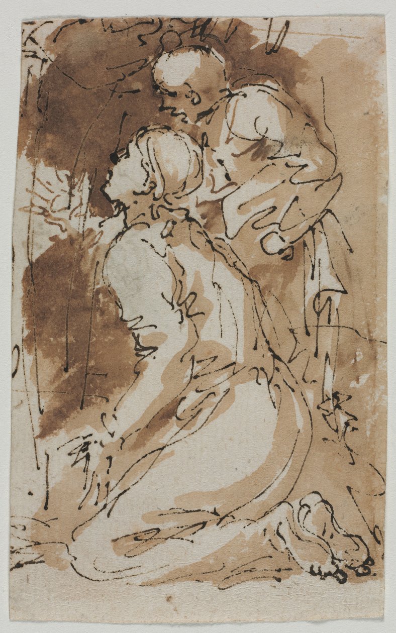 Estudos de figuras, c. 1640-1649. de Salvator Rosa
