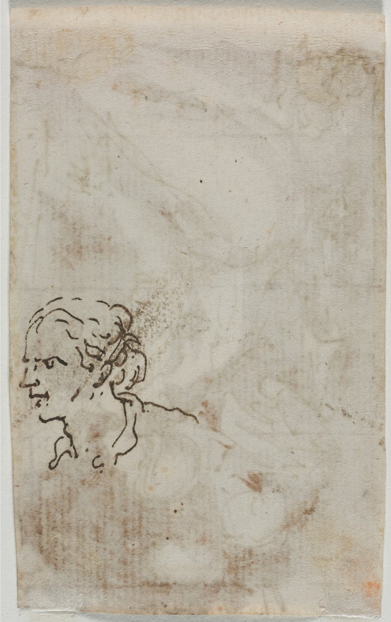 Figura Estudos voltados para, c. 1640-1649. de Salvator Rosa