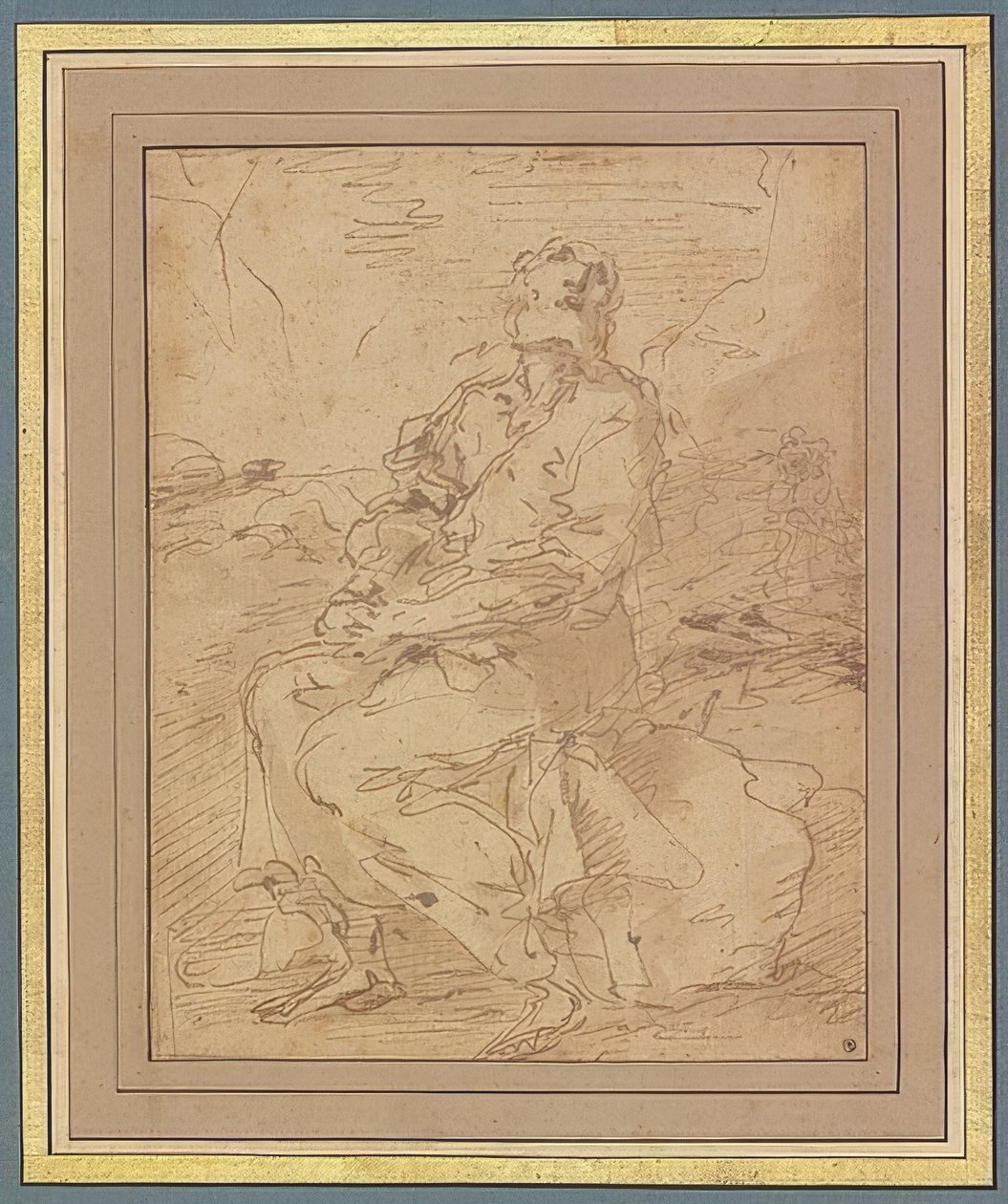 São Francisco, rascunho. 1649-60 de Salvator Rosa