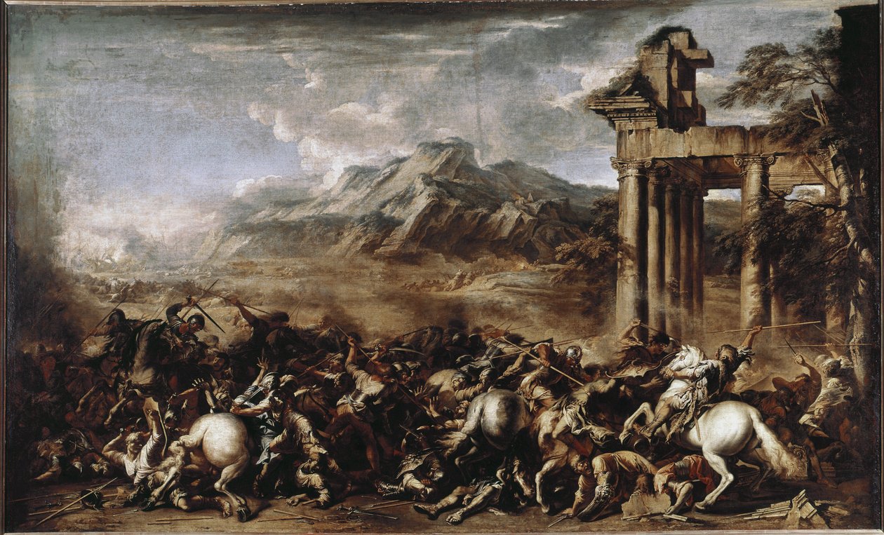 Batalha Heróica (óleo sobre tela de Salvator Rosa