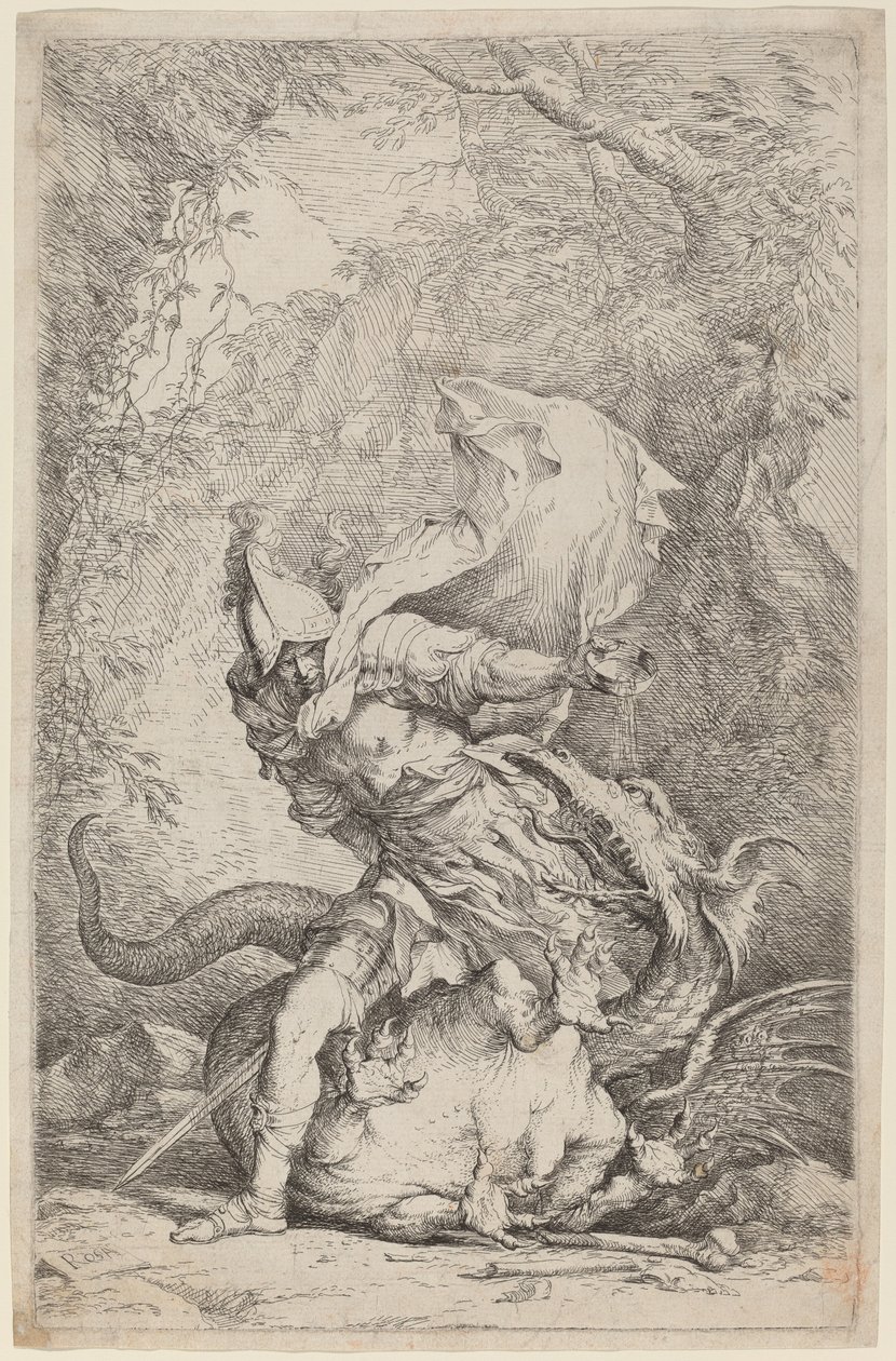 Jasão e o Dragão de Salvator Rosa