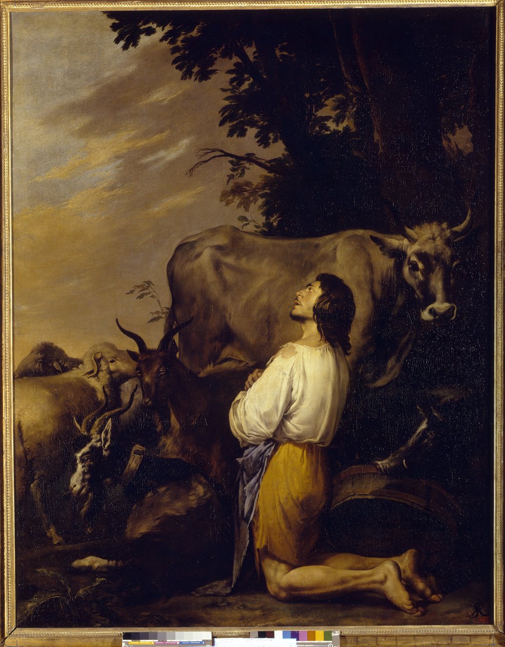 A parábola do filho pródigo (A parábola do filho pródigo). Pintura de Salvatore Rosa (1615-1673), óleo sobre tela, cerca de 1640-1650. arte italiana de Salvator Rosa