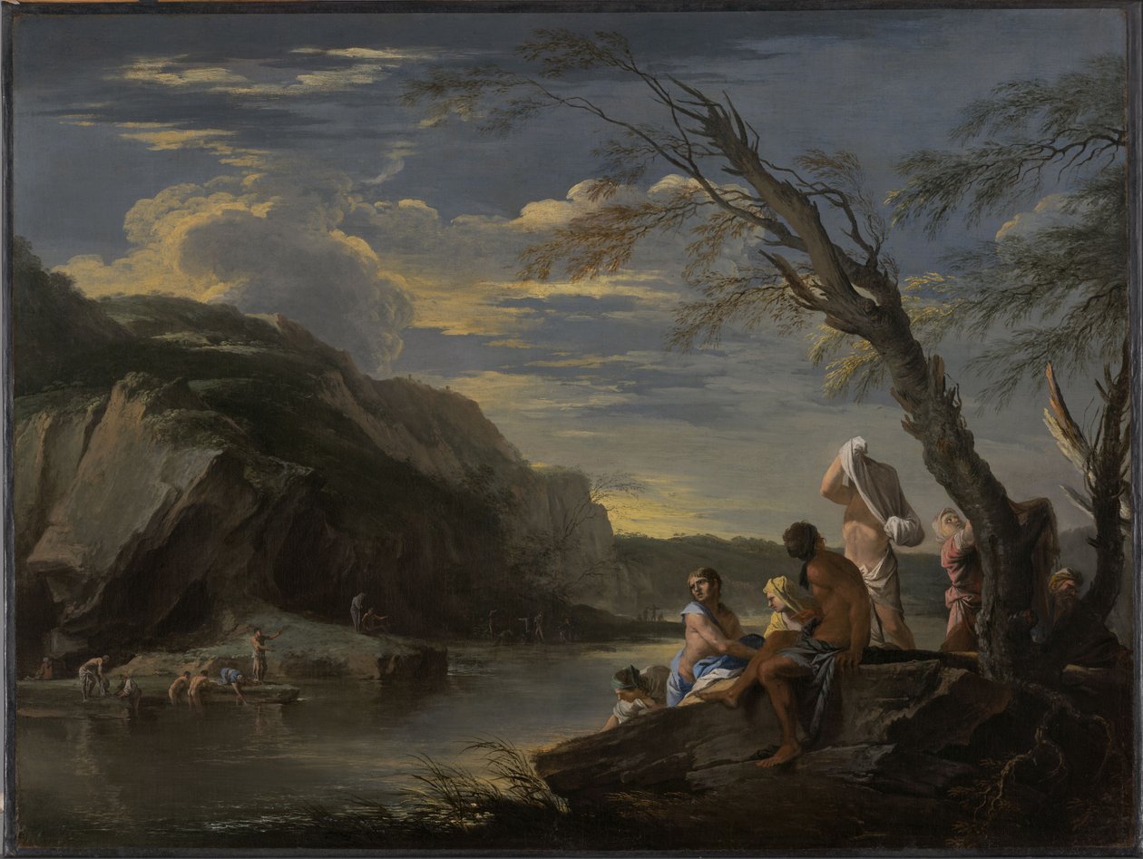 Paisagem com banhistas de Salvator Rosa