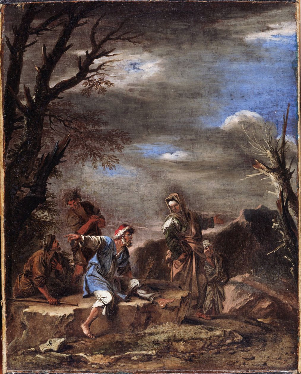 Paisagem com figuras de Salvator Rosa