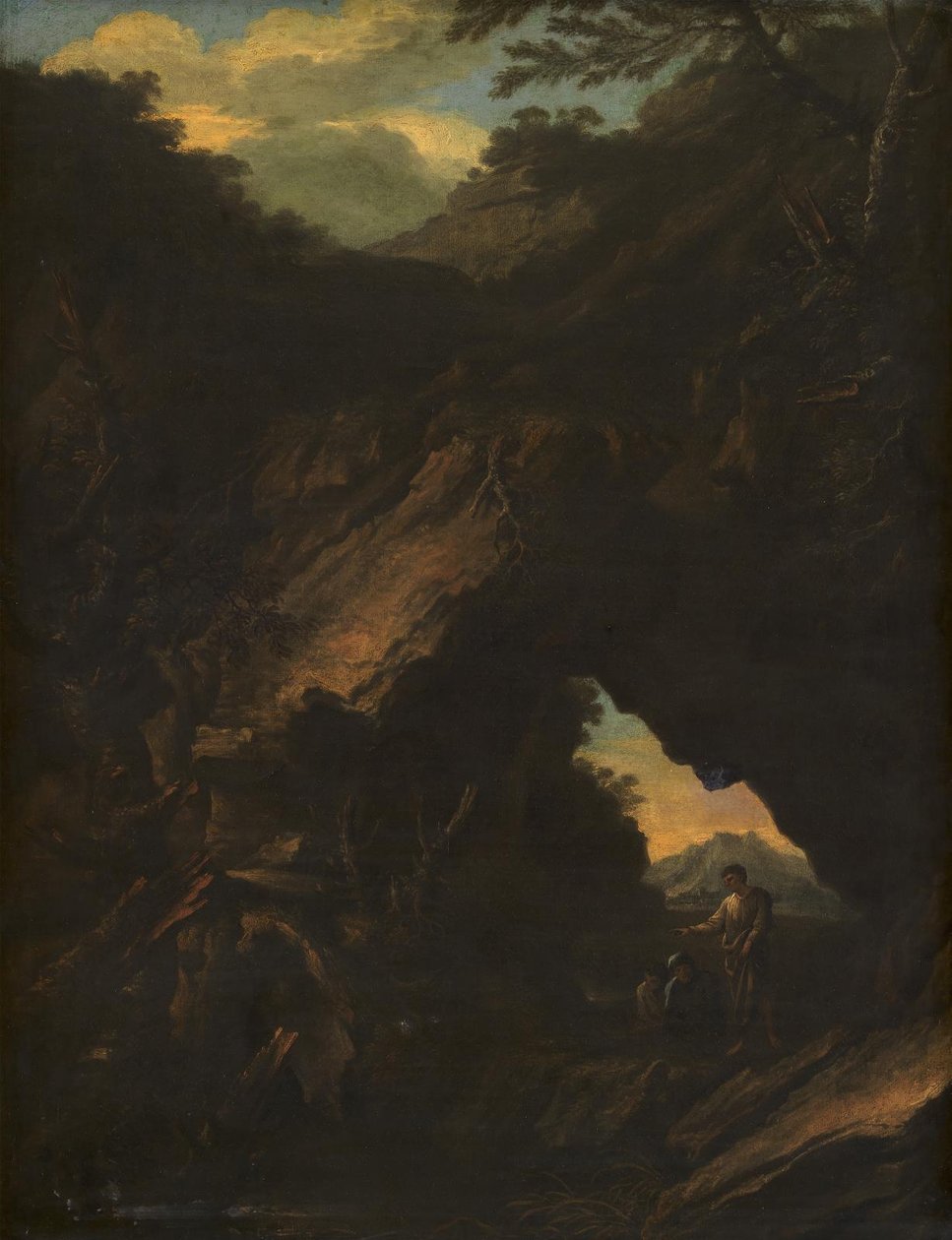 Paisagem com um "Arco Naturale" de Salvator Rosa