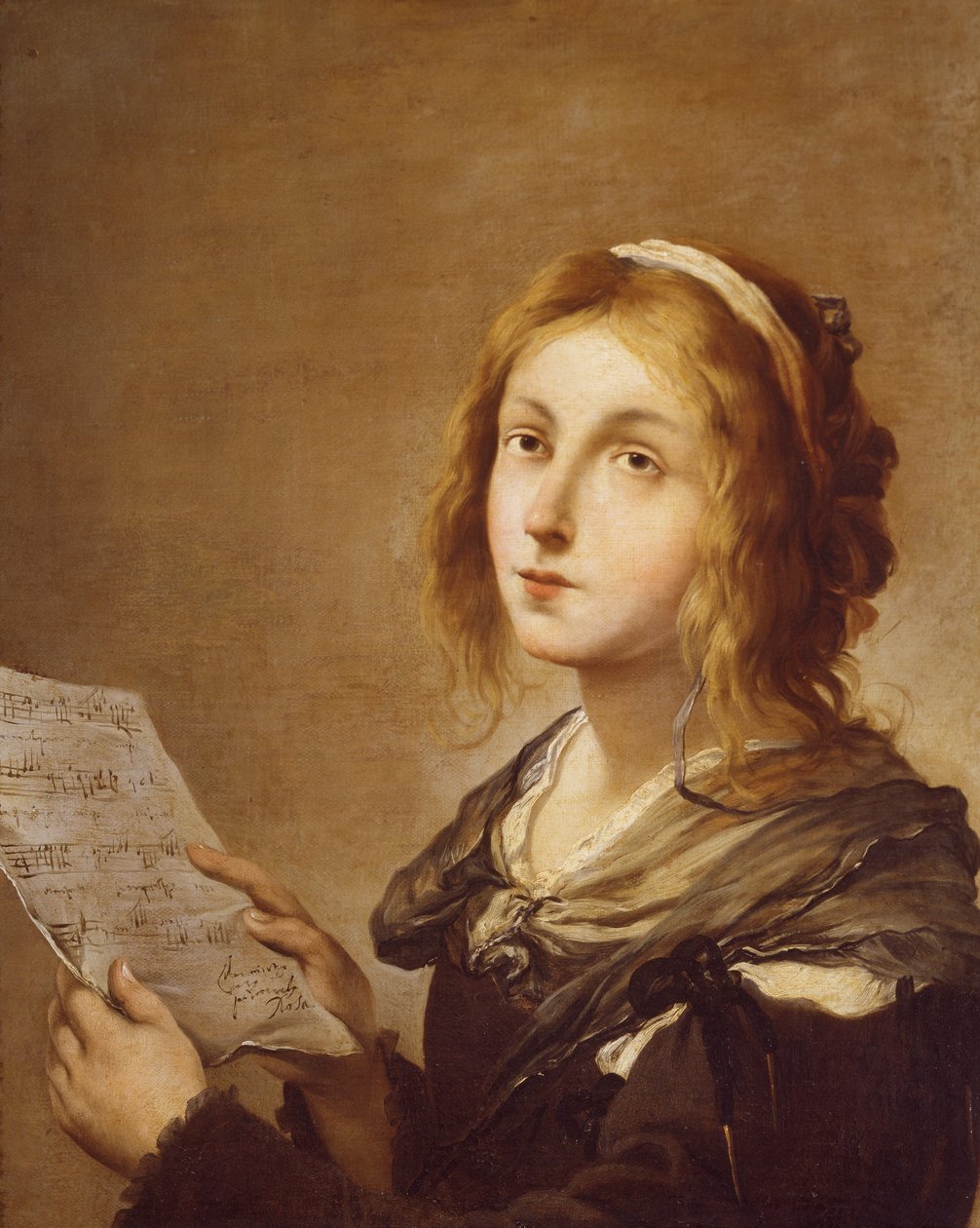 Música, por Carlo Rosa (1613-1678). de Salvator Rosa