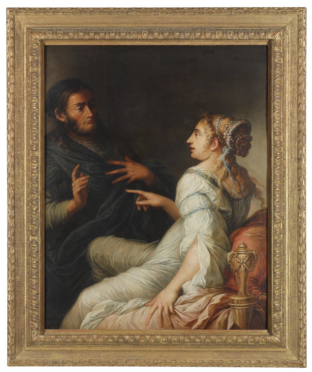Frine e Xenócrates de Salvator Rosa