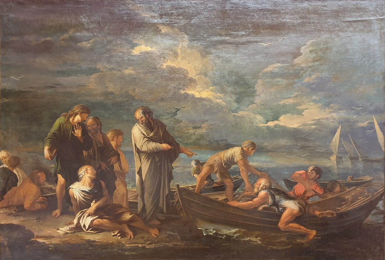 Pitágoras e os pescadores de Salvator Rosa