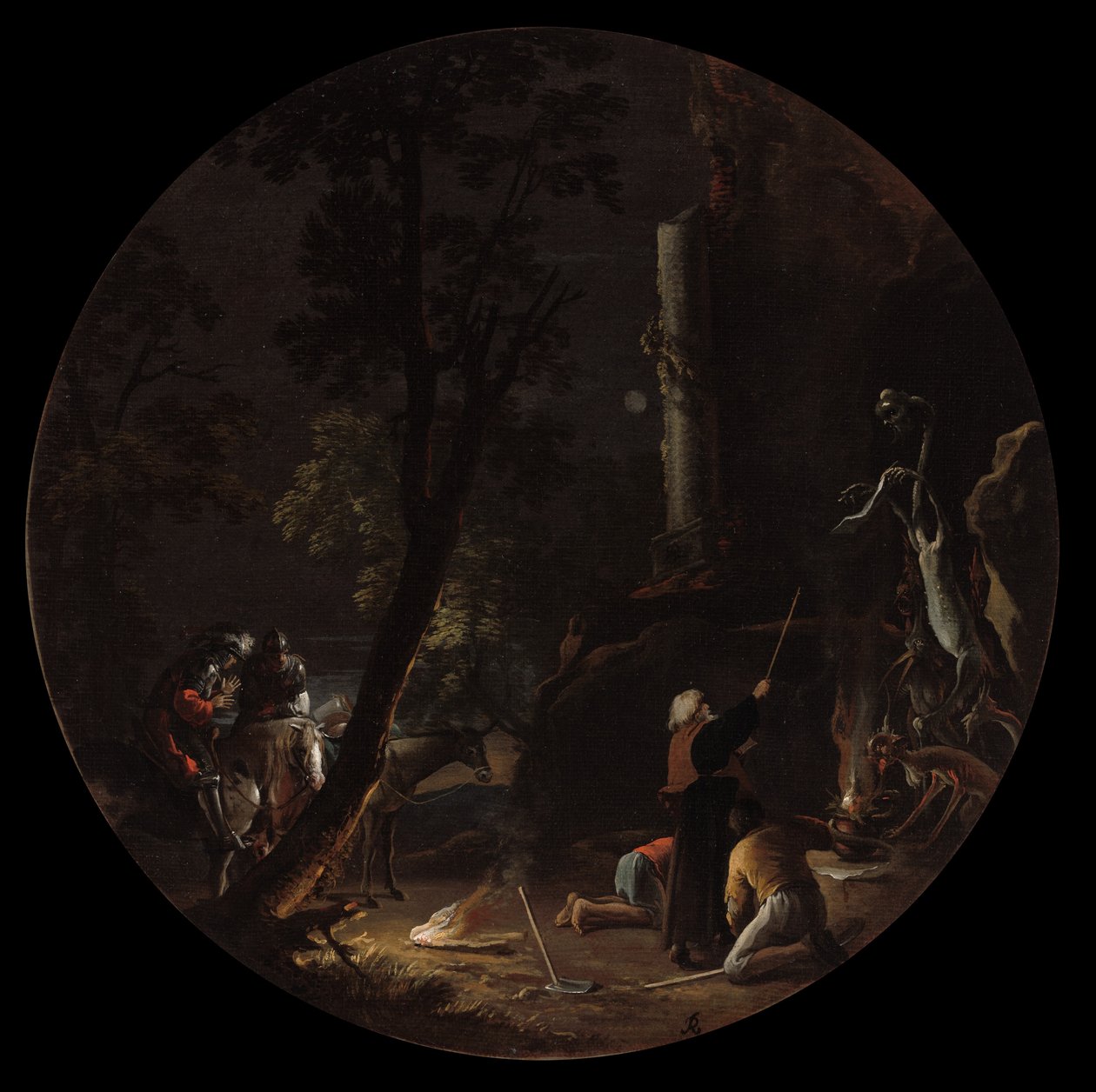 Cenas de feitiçaria: Noite, c.1645-49 (óleo sobre tela) de Salvator Rosa