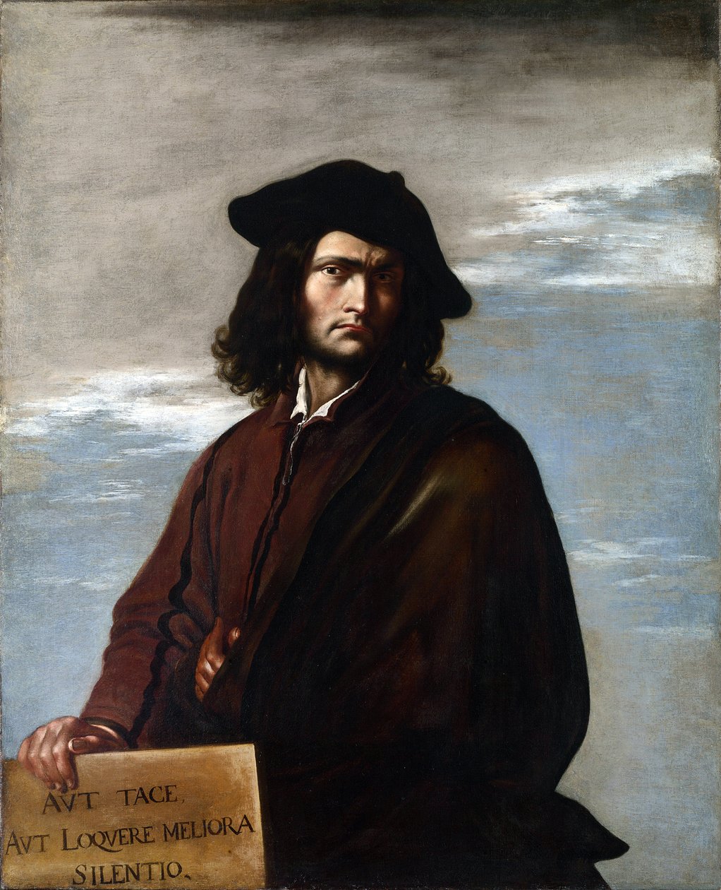 Auto-retrato, c.1645 (óleo sobre tela) de Salvator Rosa
