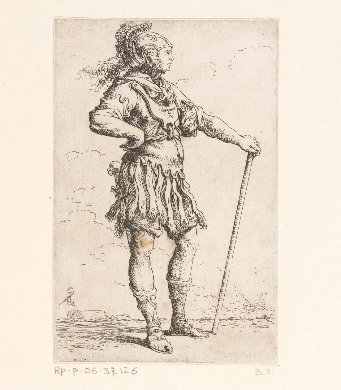 Soldado com um pau
Números pequenos (título da série)
Figurino (título da série) de Salvator Rosa