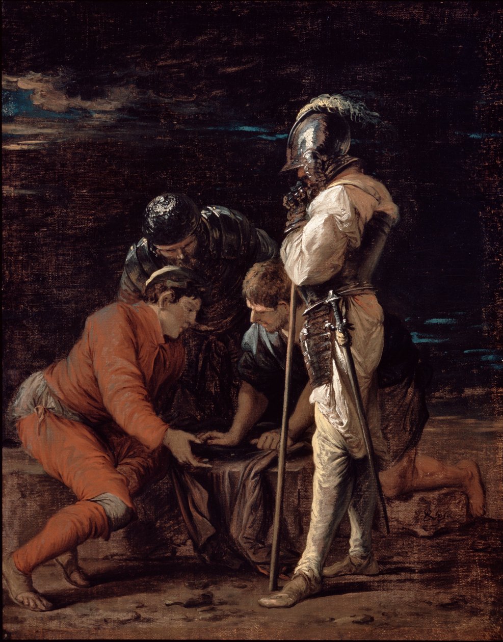 Soldados a jogar de Salvator Rosa