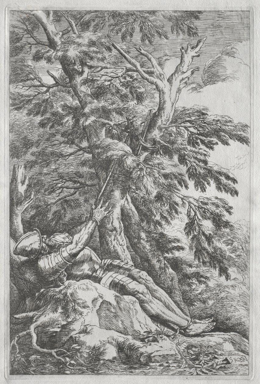 São Guilherme, o Eremita, c. 1662 de Salvator Rosa