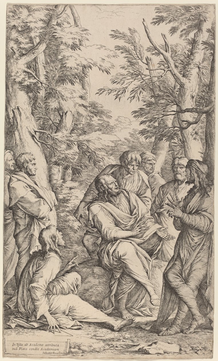 A Academia de Platão de Salvator Rosa