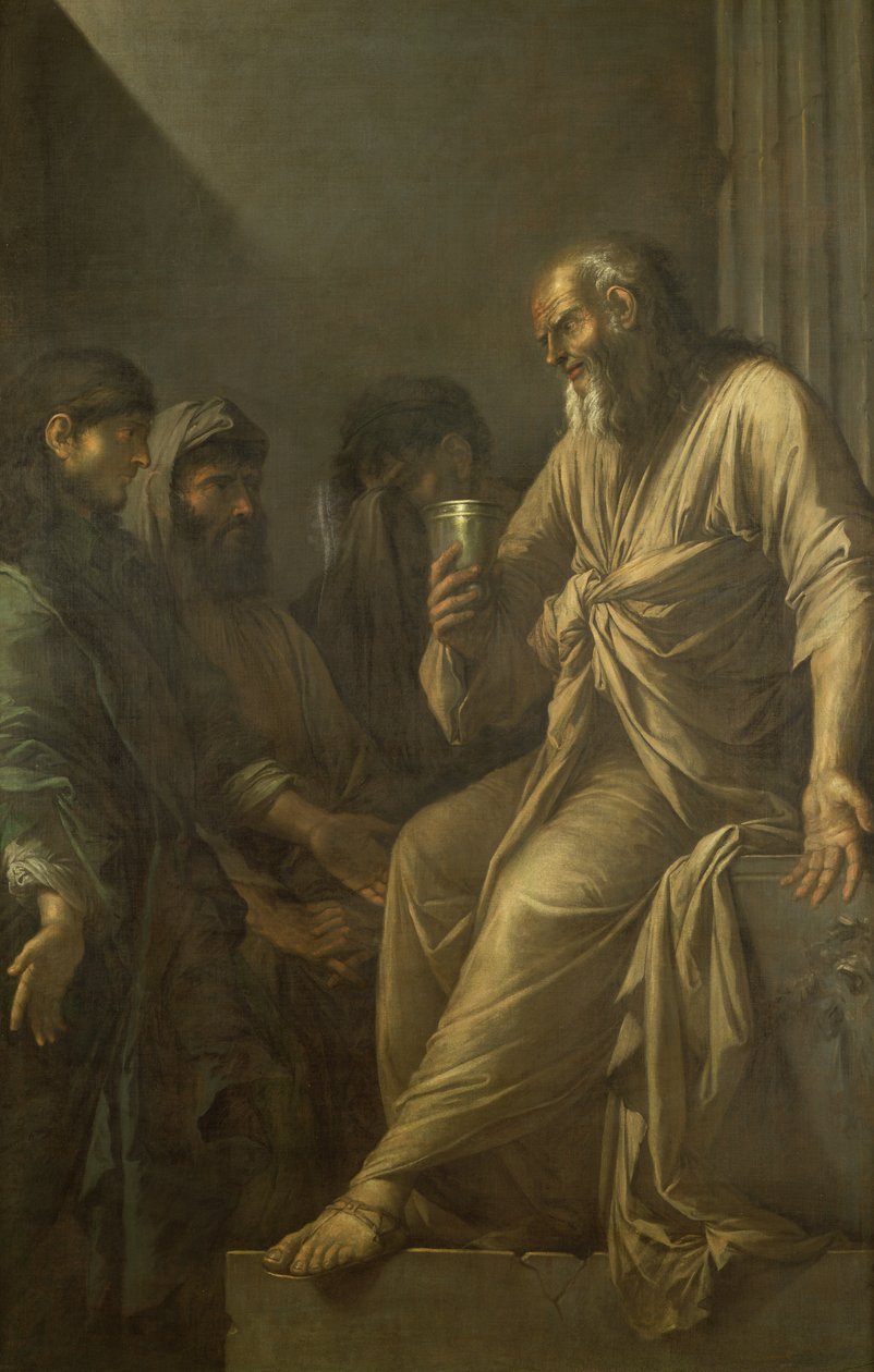 A morte de Sócrates de Salvator Rosa