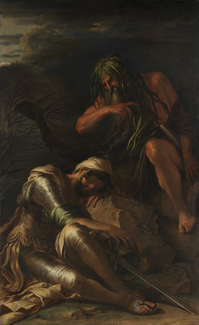 O sonho de Enéias, 1660-65. de Salvator Rosa