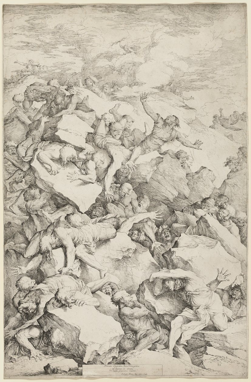 A queda dos gigantes de Salvator Rosa