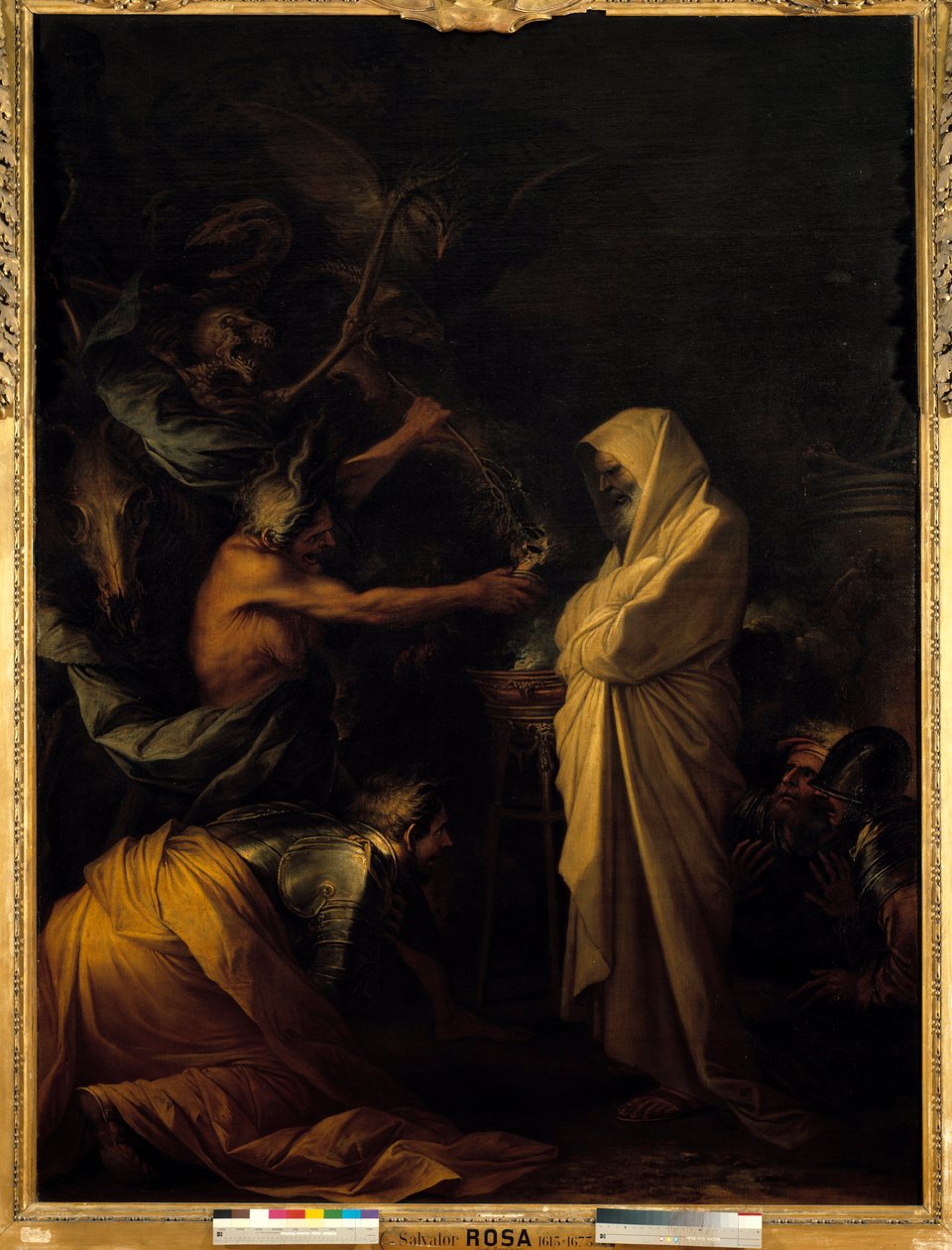 A sombra de Samuel aparecendo em Saul na Pythonisse de Endor Pintura de Salvator (Salvatore) Rosa (1615-1673) Por volta de 1668 Sol. 2,73x1,93 m de Salvator Rosa