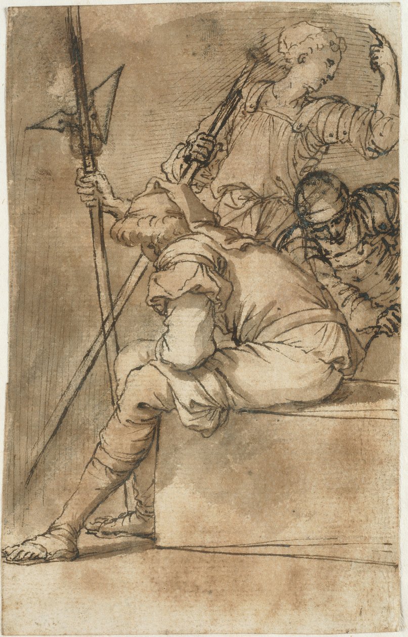 Três soldados descansando de Salvator Rosa