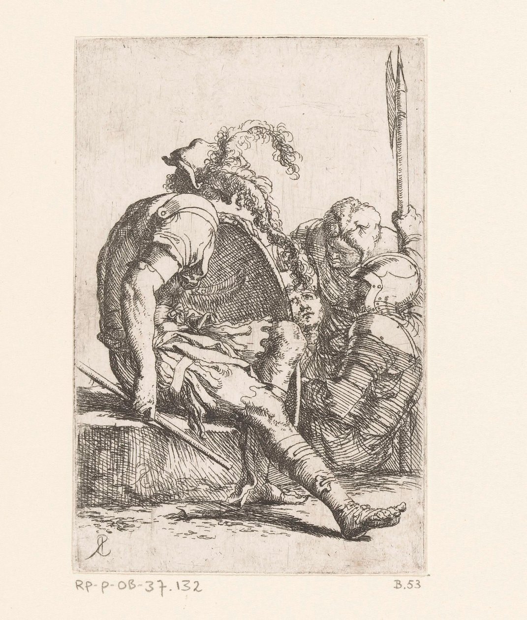 Quatro soldados Pequenas Figuras (título da série) Figura (título da série) de Salvator Rosa