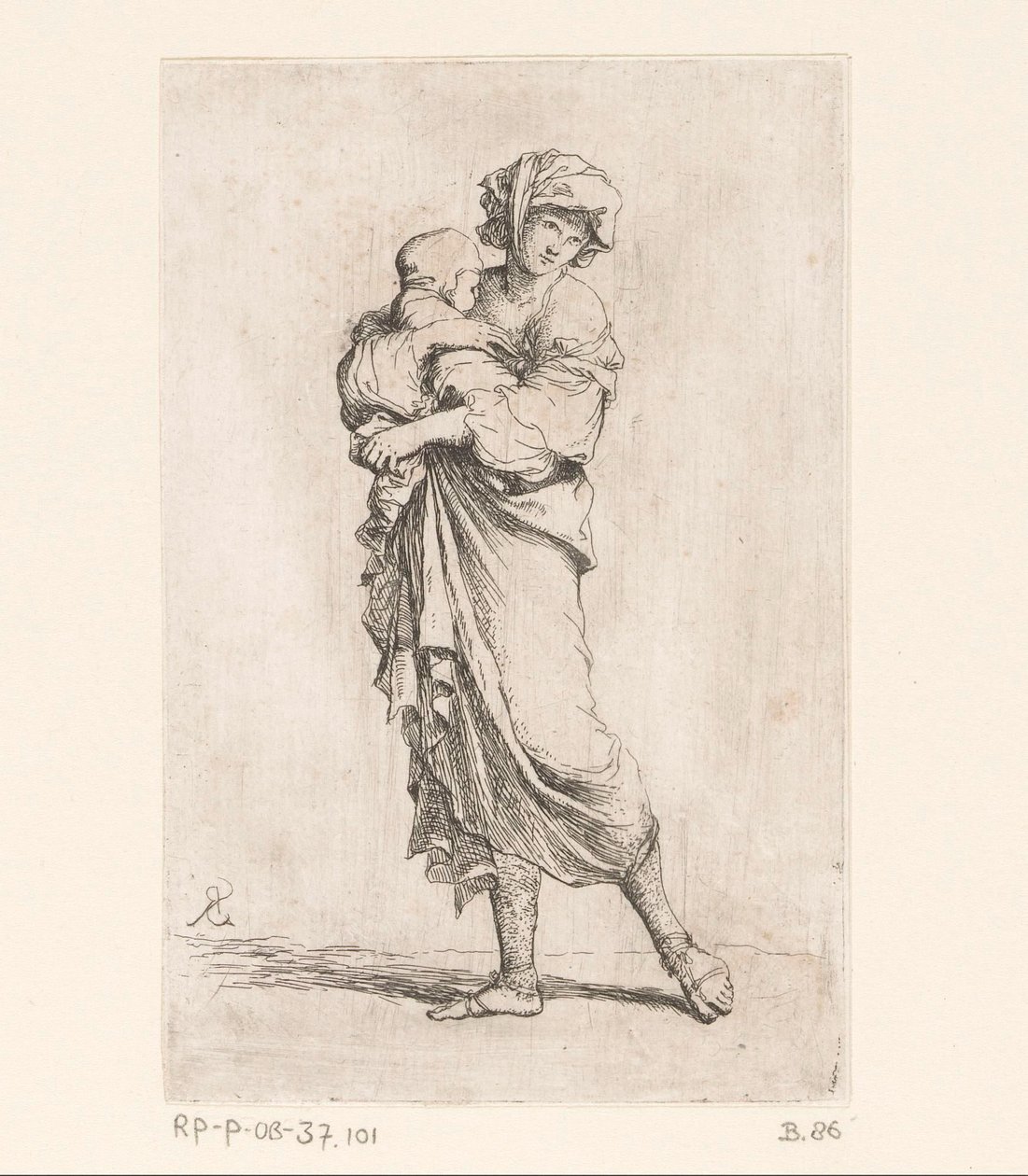 Mulher com uma criança
Números pequenos (título da série)
Figurino (título da série) de Salvator Rosa