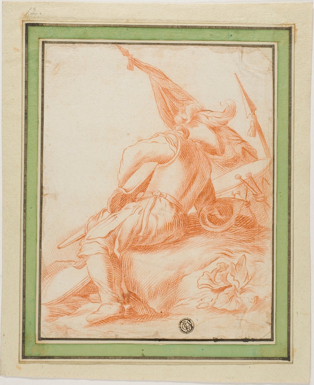 Guerreiro em repouso de Salvator Rosa