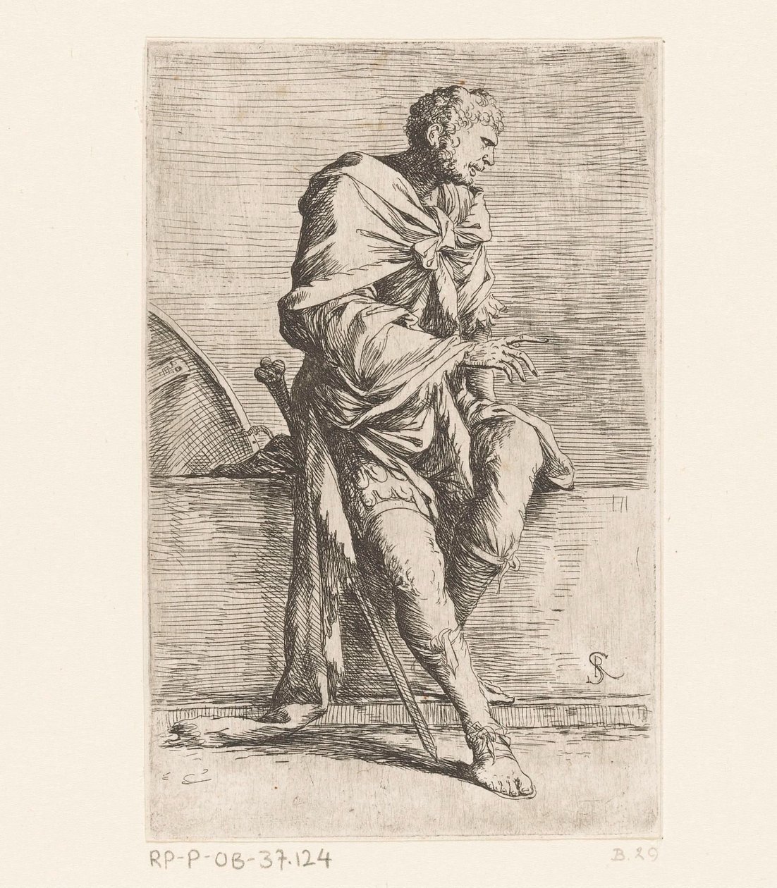 soldado sentado Pequenas figuras (título da série) Figurine (título da série) de Salvator Rosa