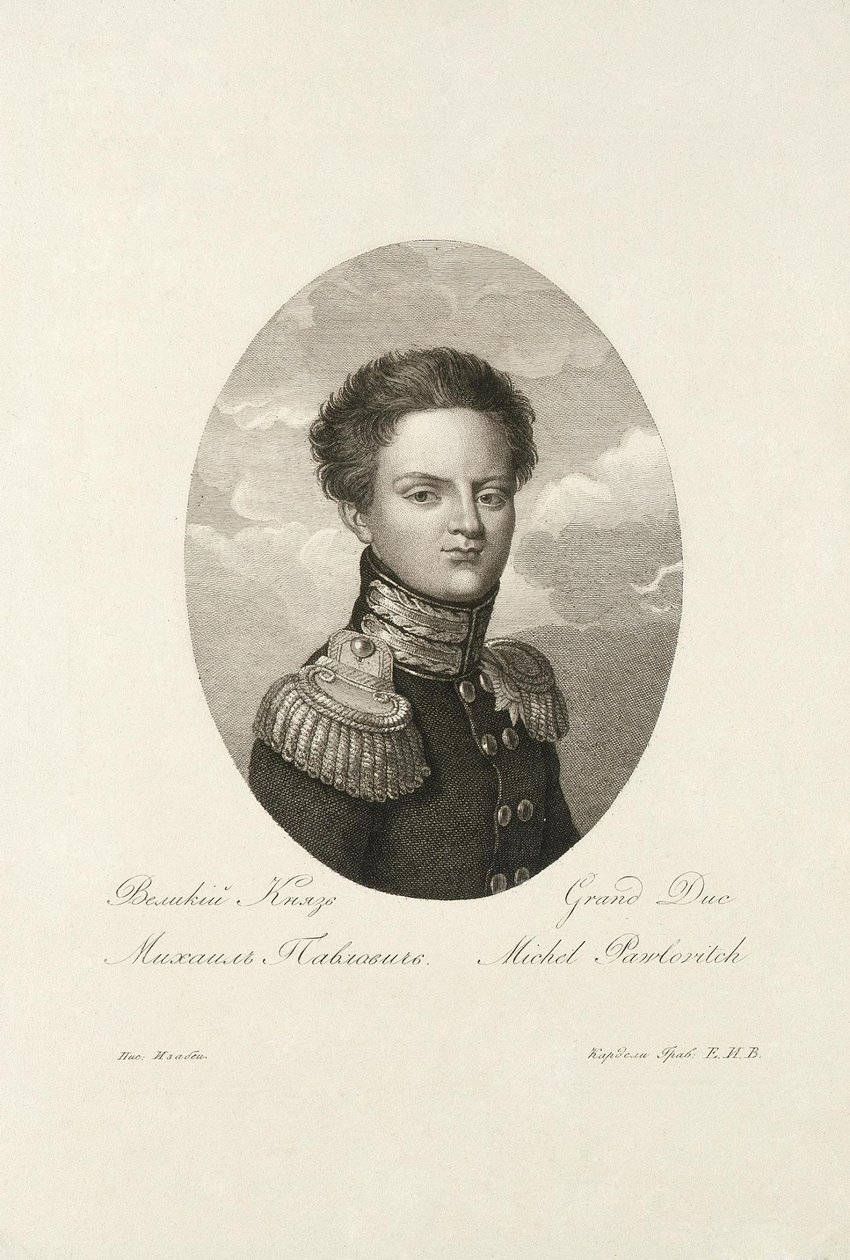 Grão-Duque Michael Pavlovich da Rússia 1798-1849, 1814 de Salvatore Cardelli