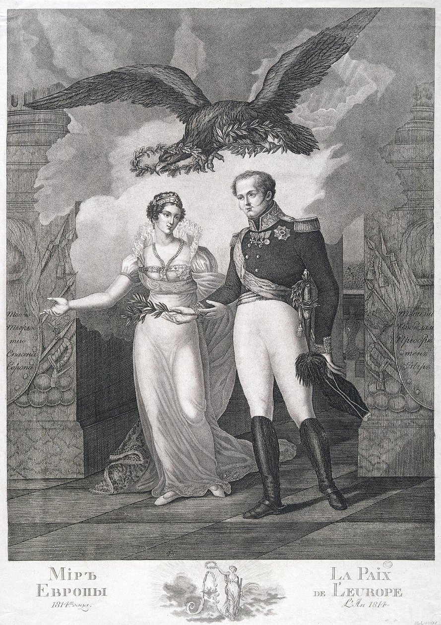 A alegoria da paz da Europa, 1814 de Salvatore Cardelli
