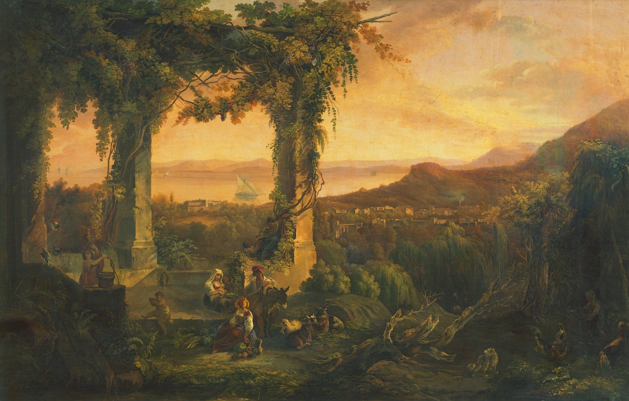 Vista de Casamicciola em Ischia de Salvatore Giusti