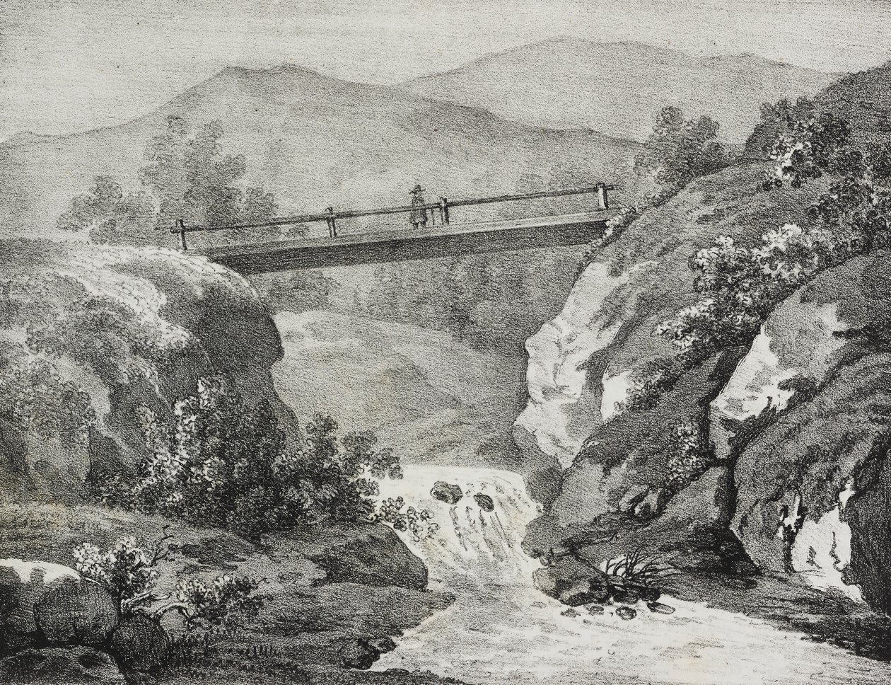 Vista de Allegheny, EUA, litografia de Salvatore Puglia de Poliorama Pittoresco, n 44, 11 de Junho de Salvatore Puglia