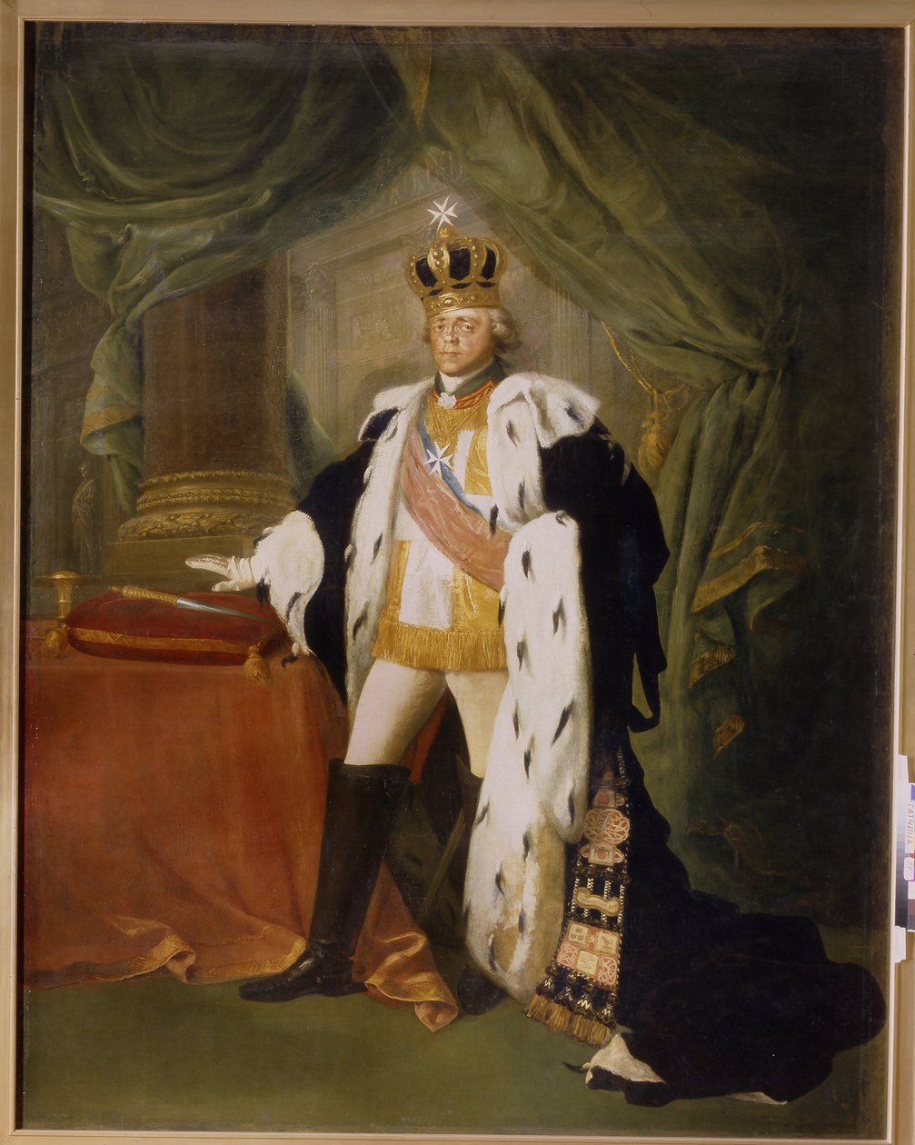 Retrato do Imperador Paulo I da Rússia (1754-1801), vestido como Cavaleiro da Ordem de Malta. (Retrato do Imperador Paulo I da Rússia, em Traje do Cavaleiro da Ordem Maltesa). Pintura de Salvatore Tonci (1756-1844), óleo sobre tela de Salvatore Tonci